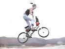 BMX chick thinks she can fly.