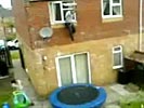 Trampoline window jump fail