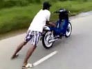 Wicked scooter stunts done by Indian guy.