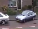 Woman fails hilariously at parallel parking.