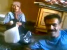BIZARRE VIDEO: Singing Turkish man starts beating up his wife.