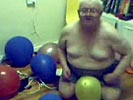 Grampa has a sick balloon popping hobby