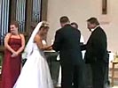 Best man loses pants during wedding ceremony.